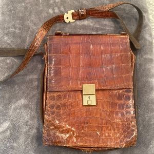 Lowell Croc textured Handbag